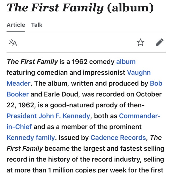 “The first family” vinyl record - Picture 10 of 11
